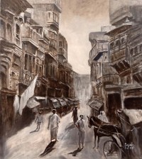 Sajjad Ahmed, 20 x 24 inch, Oil On Canvas, Cityscape Painting, AC-SJJ-009 Sajjad Ahmed, 20 x 24 inch, Oil On Canvas, Cityscape Painting, AC-SJJ-009